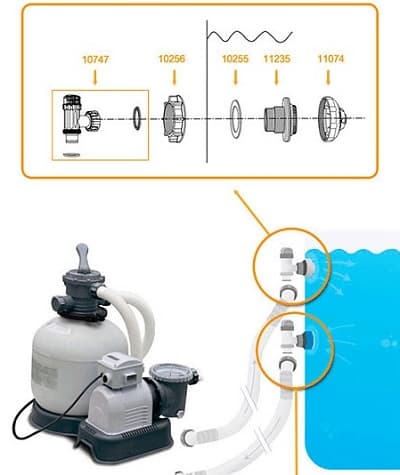 плунжерные клапаны для бассейна интекс